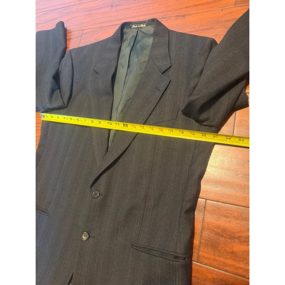 Vintage Valentino Uomo Mens 41R Pure Virgin Wool Pinstripe blazer Made in Italy